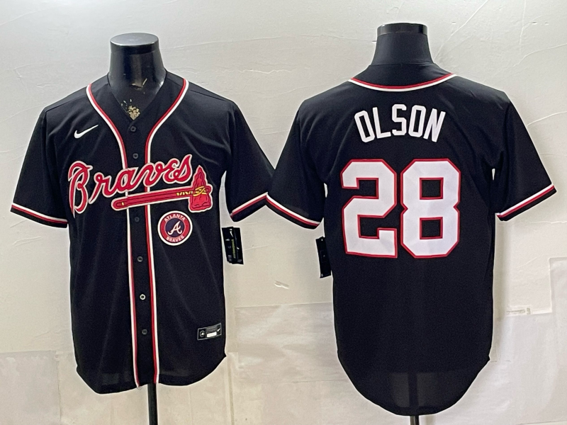 Men Atlanta Braves #28 Olson black Nike 2026 Jersey 052843